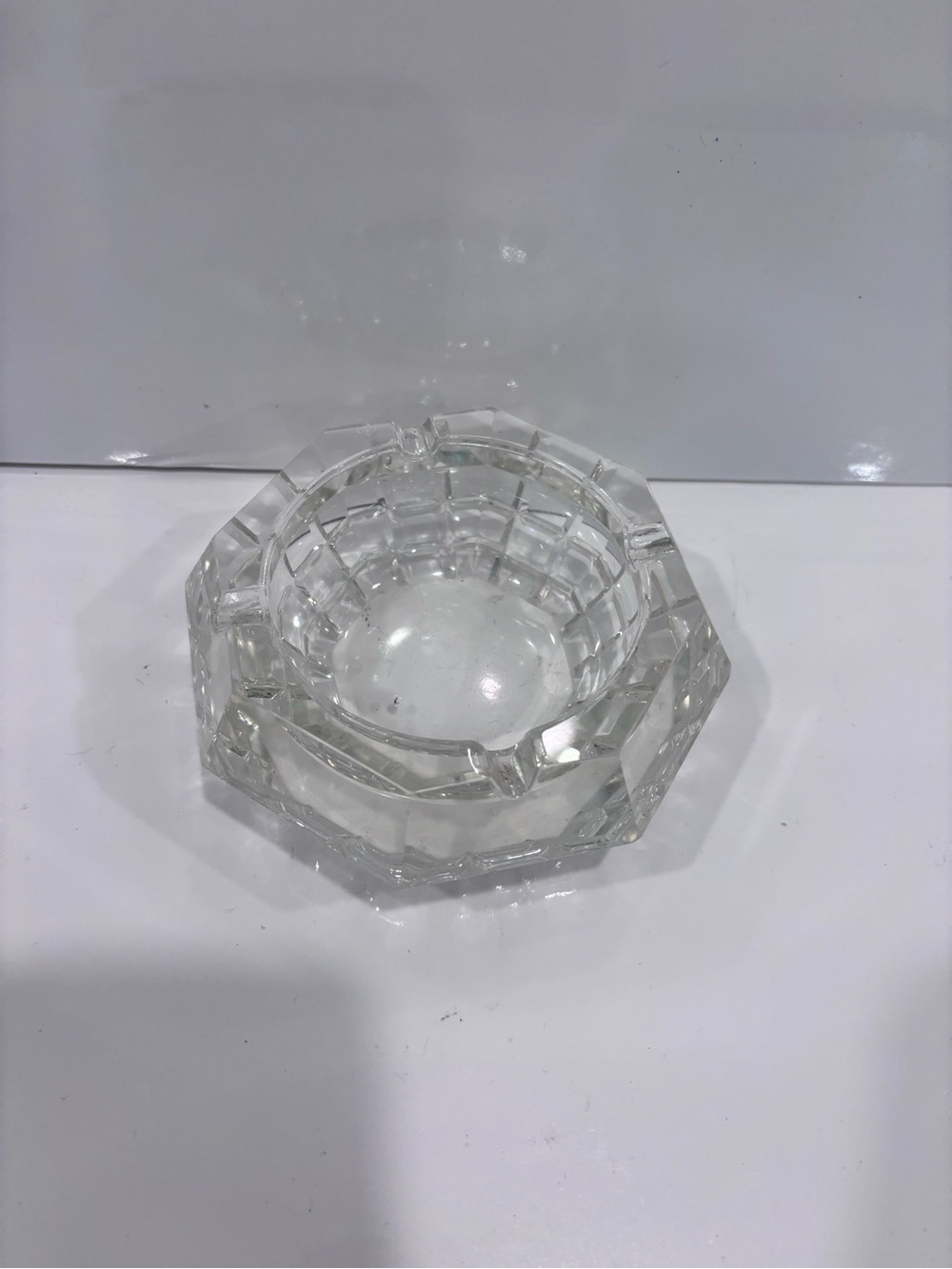 Clear Crystal Ashtray 4.5” - Picture 2 of 6